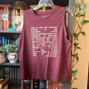 Maroon Sleeveless Top